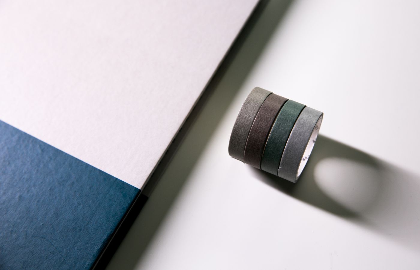 Several rolls of self-adhesive tape.